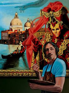 Marco in Venetië Schilderij van Paul Meijering