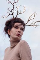 Woman with Antlers – Fine Art Portrait Photography