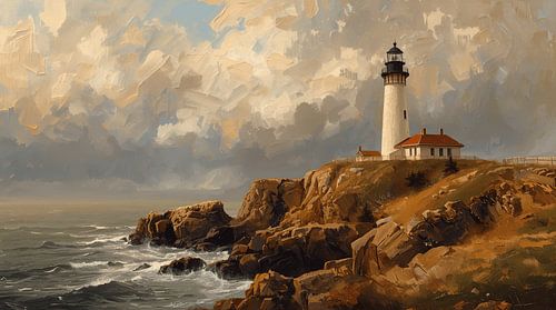 Light over the rocks