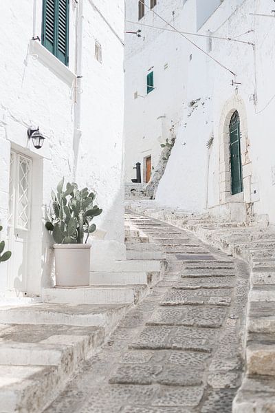 Weiße Straße in Ostuni, Apulien von DsDuppenPhotography
