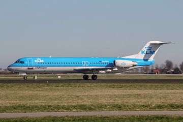 Nederlandse luchtvaarthistorie: Fokker 100 van de KLM.