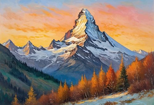 Matterhorn Zonsondergang Landschap