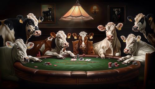 Kühe stupsen Panorama