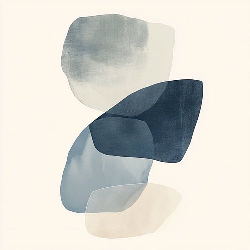 Sanft überlappende Zen-Formen