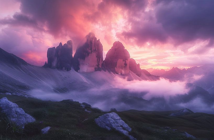 Stille Schönheit der Dolomitenberge von fernlichtsicht