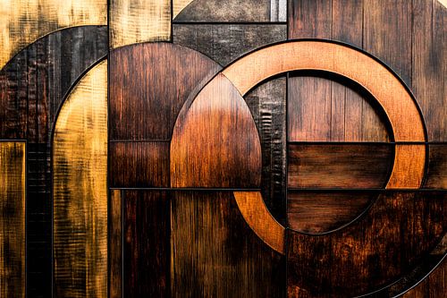 Geometrisch abstract ontwerp met warmte