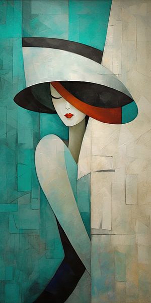 Lady with Hat 196.22 by Eye catching paintings