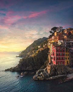 Riomaggiore bei Sonnenuntergang, Cinque Terre