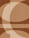 Moderne abstracte geometrische collage in bruin en beige nr. 3 van Dina Dankers thumbnail
