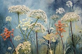 Riesenbärenklau | Goldener Tanz | Riesenblumen von Blickfänger Gemälde