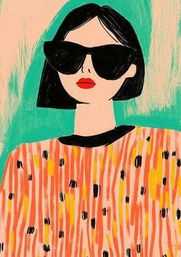 Bold & Minimal: Woman in sunglasses portrait