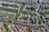 Luchtfoto Anne Frank huis, Westerkerk, Prinsengracht en Keizersgracht van Anton de Zeeuw thumbnail