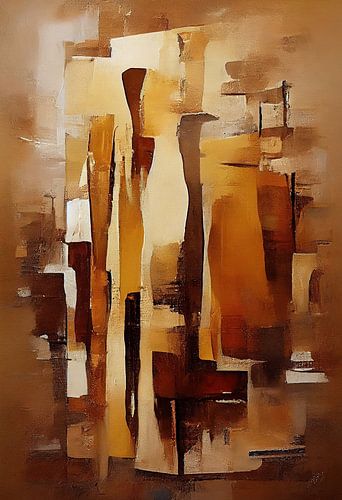 Abstract in bruine tinten