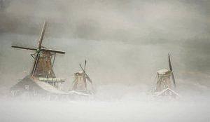 Die drei Mühlen,  Zaanse Schans von Lars van de Goor
