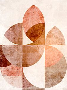 Skandinavische Retro Landschaft Bronze Beige