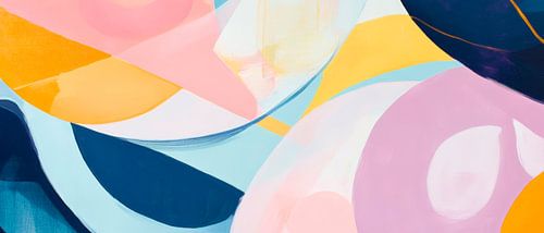 Abstracte kleurensymfonie in pasteltinten