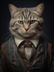 Katze in mittelalterlicher Kleidung