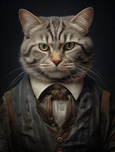 Chat en tenue médiévale