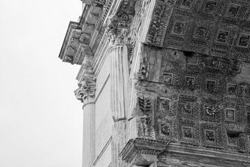 Arch of Titus (black and white) in Rome by David van der Kloos