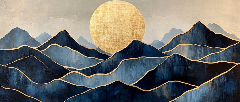 Goldene Berge von Poster Art Shop