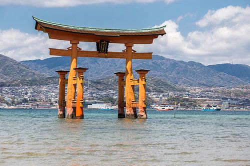 Itsukushima tori port on Miyajima Island