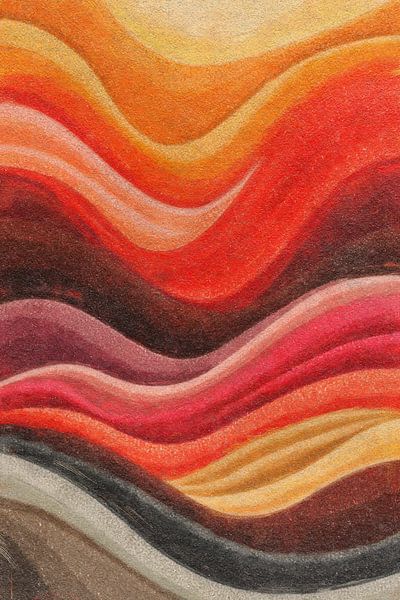 Gestufte Wellen in Rot von Whale & Sons