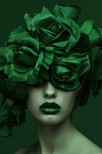 Frau grün von Bert Nijholt