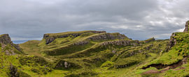 Panorama am atemberaubenden Quiraing in den schottischen Highlands