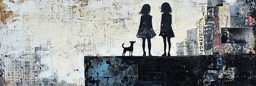 Meisjes Hond van Blikvanger Schilderijen