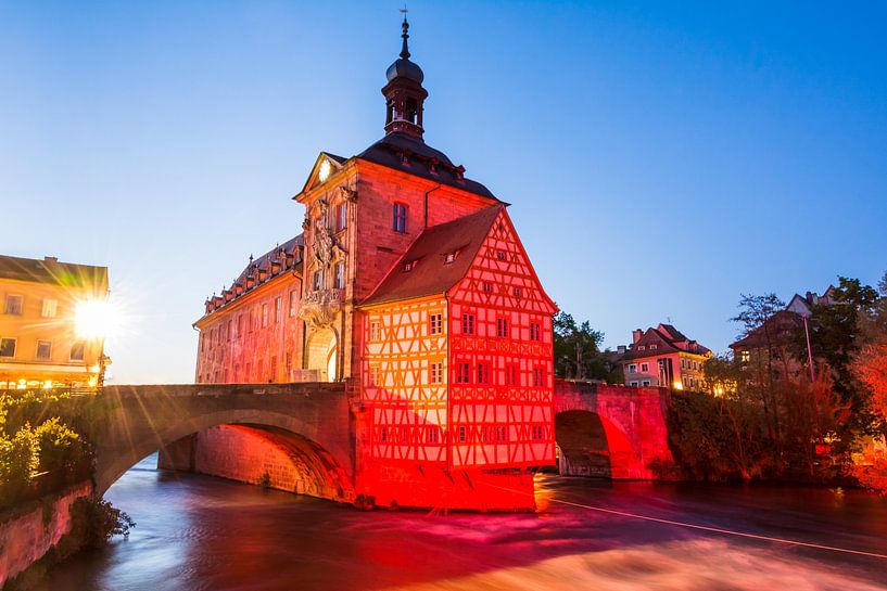 Das Alte Rathaus in Bamberg bei Nacht von ManfredFotos