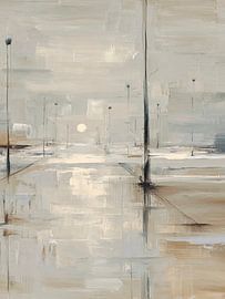 Stiller städtischer Nebel