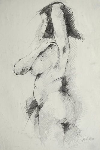 Nude Model Drawing, Nude model Drawing, Dessin de Modèle Nu, Aktmodel