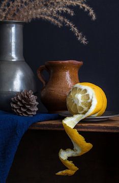 Stilleven met citroen schil l Food Fotografie