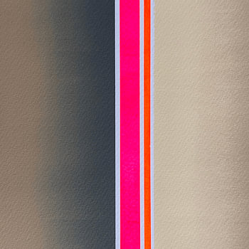 Fade Square – Neon Stripe Art Print, quadratische Ausgabe