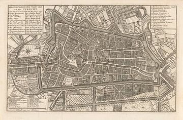 Plan de la ville d'Utrecht, 1758 - après 1780