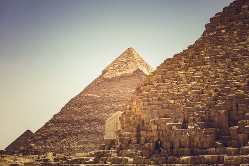 Piramides van Gizeh Foto Canvas – Egypte Wanddecoratie Acrylglas 08