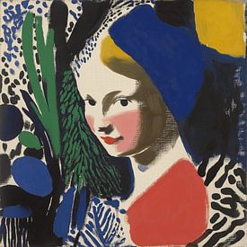 Meisje met de parel naar Matisse van DNH Expressions