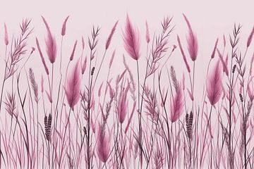 Scandinavisch pampagras in meditatieve kleuren van Mad Dog Art