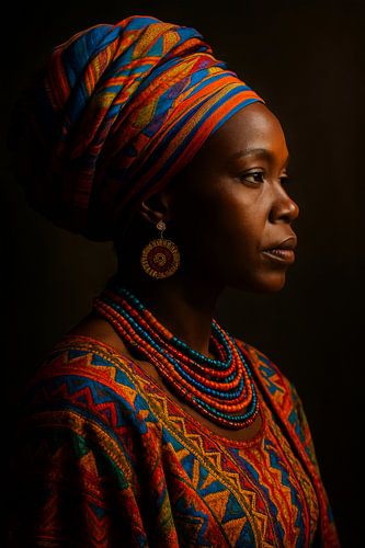 Afrikanische Frau in Farbe - Stärke und Tradition
