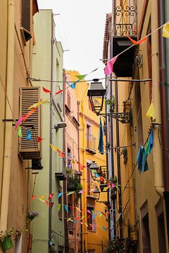 Kleurrijk straatje in Italië van Maaike Falkena