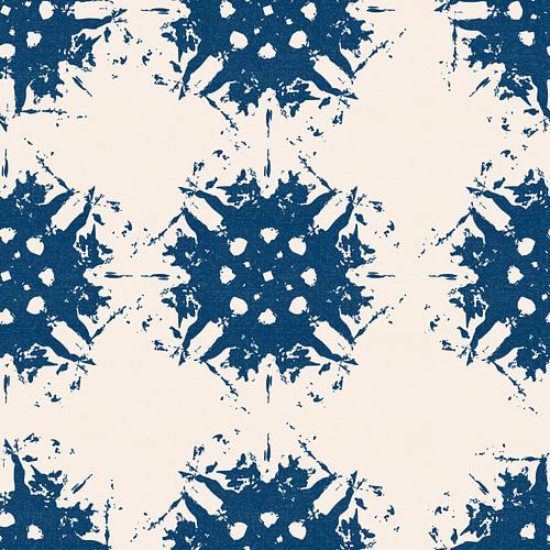 Motif d'inspiration vintage Shibori ou tie dye en bleu et beige 4