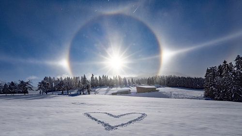 Un halo et un cœur au chant du feu