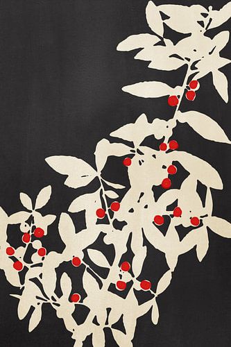 Abstract Botanisch nr. 1 Zwart