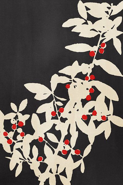 Abstract Botanical no. 1 Black by Adriano Oliveira