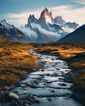 Herfstsfeer in Patagonië van fernlichtsicht