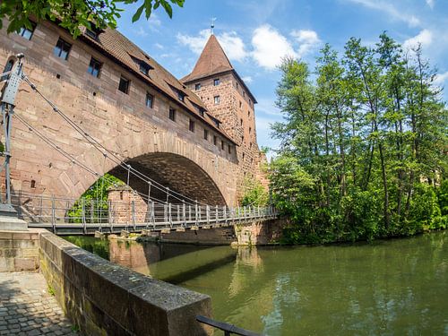 Passerelle en chaîne à Nuremberg (Bavière)