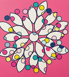 Blooming Vision – Roze Abstracte Mandala van Bibi