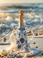 Delft Blue Champagne Bottle in the Branding