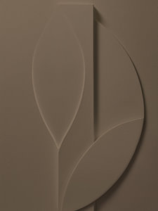 Minimalistische 3D-Kunst - Dunkle Leberfarbe