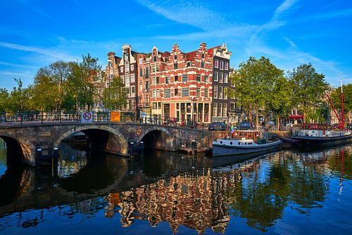 Uitzicht vanaf de Papiermolensluis in Amsterdam, 2019